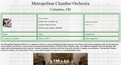 Desktop Screenshot of metropolitanchamberorchestra.com